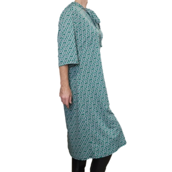 Dress knee length V-neck with tie short sleeves Size 2X NICOLE MILLER NWT - Picture 4 of 15